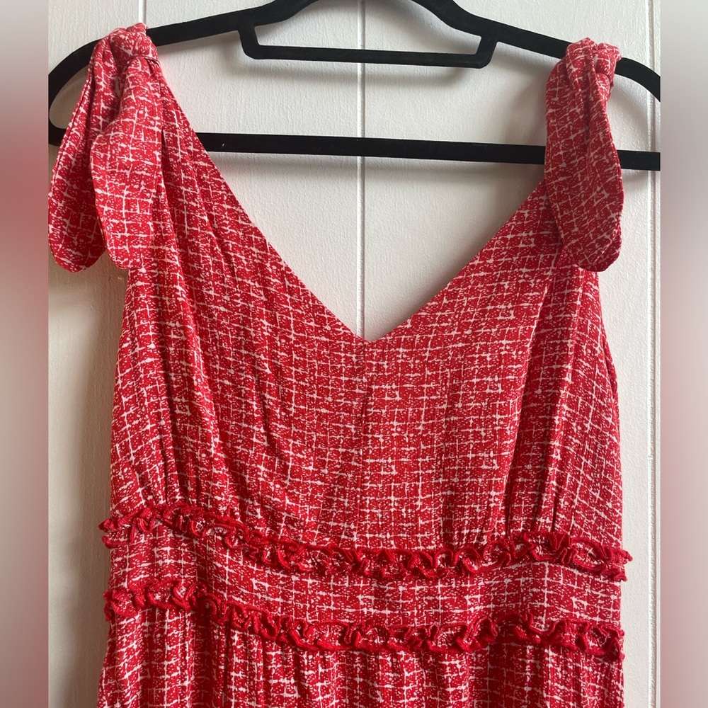 Shinestar Red Ruffle Mini Dress - Picture 5 of 6